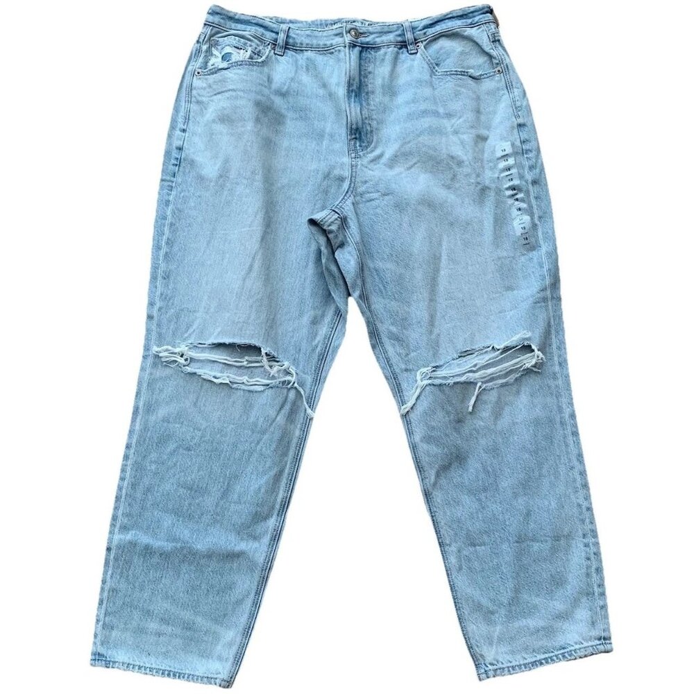 American Eagle Jeans Womens 18 Short Mom Super High Rise Distressed NWT